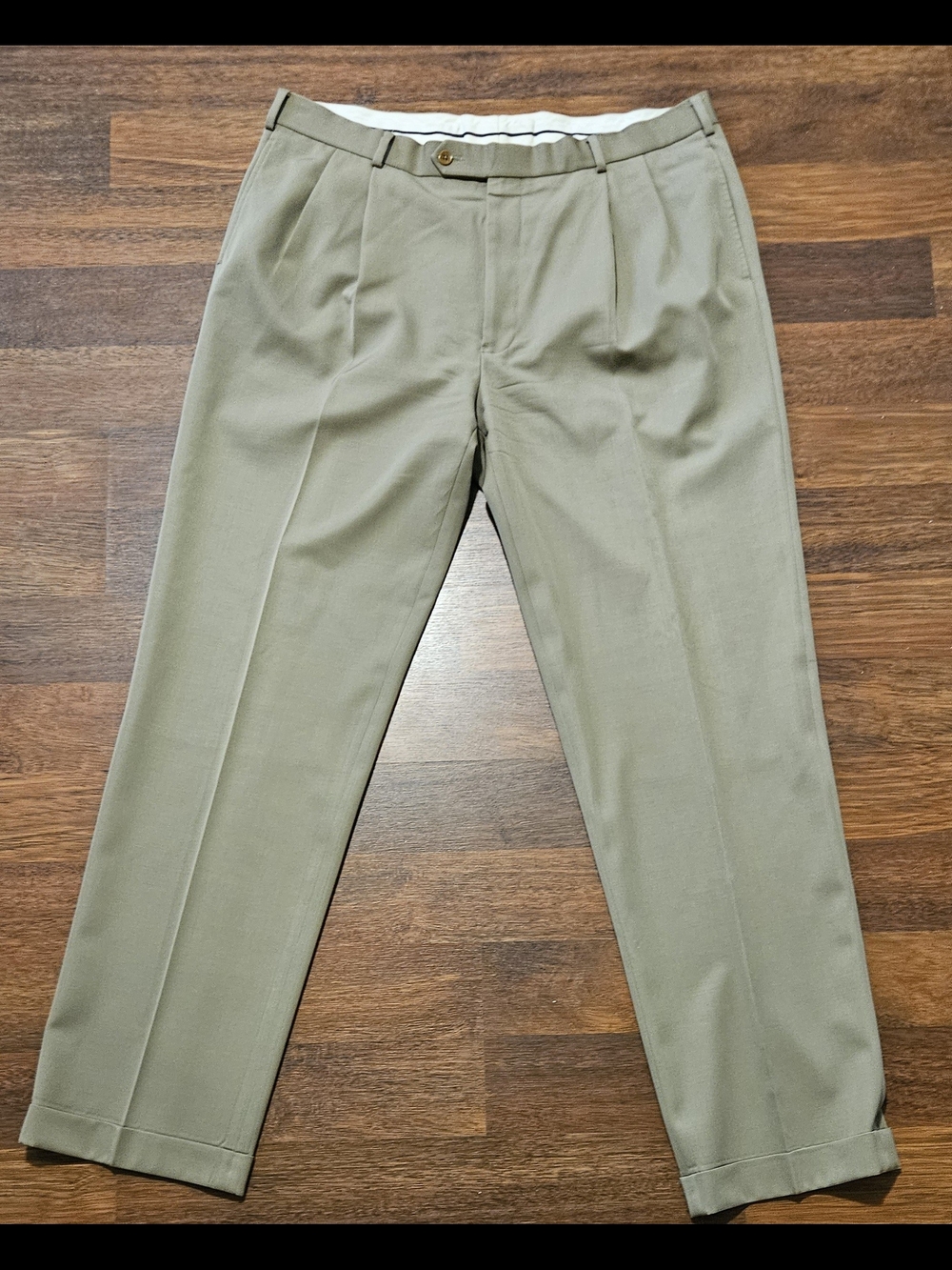 N/A BROOKS BROTHERS 1818 MADISON men's dress pants SIZE 40x33 KHAKI D